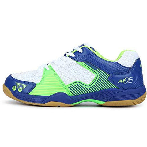 Image of Yonex All New Badminton Non-Marking Shoes, White/Royal Blue/Green - 10 UK