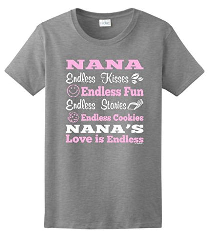 Image of Nana Endless Love Ladies T-Shirt 2XL Sport Grey