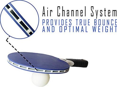 Image of Kettler HALO 5.0 Indoor/Outdoor Table Tennis Bundle: 2 Player Set (2 Rackets/Paddles and 3 Balls)