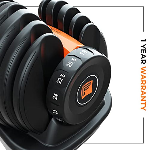 Image of Flexnest Adjustable Iron Dumbbells Set, Designed-in-Germany, Easy Weight Adjustment (2.5Kg-24Kg), Home Workout, Gym Exercise Set For Men & Women, 24Kg, Set of 2 (Black)