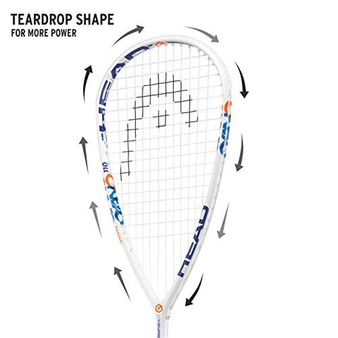 Image of HEAD GRAPHENE XT CYANO 110 Squash Racquet White