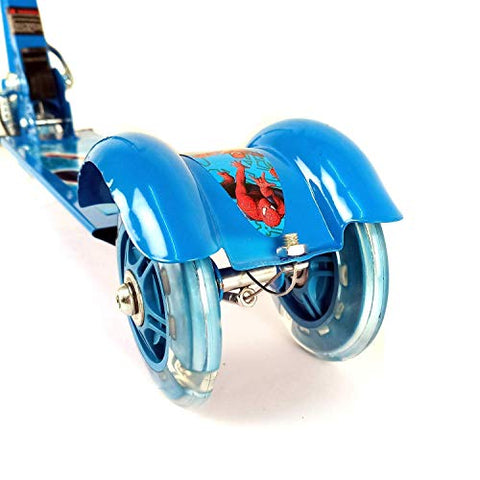 Image of JOYESTA Kick Scooter for Kids 3 Wheeler Foldable Kick Skating Cycle with Brake and Bell, LED on Wheels and Height Adjustable for Boys and Girls for 3-7 Years (Blue)