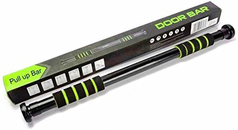 Image of GOCART WITH G LOGO Nonslip Carbon Steel Doorway Gym Bar, Pull-up Bar for Home, Mountable, Adjustable in Length, (Green, Size 63-95)