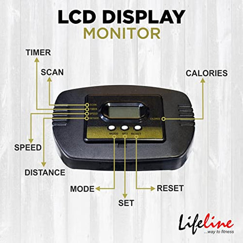 Image of Lifeline Fitness HG-002 Multi Home Gym Combo with LT-201 Manual Treadmill for Home Gym Exercise with Cardio Weight Loss , 2 Level Inclination