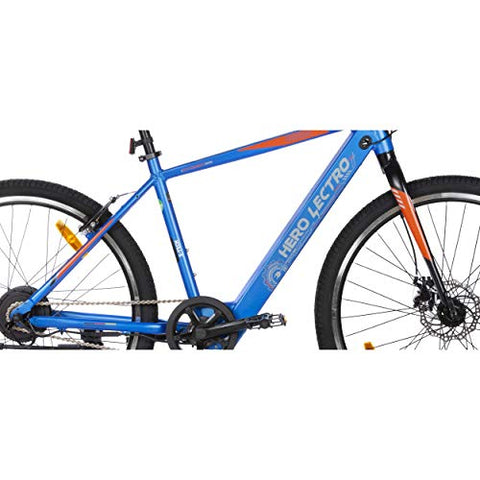 Image of Lectro Kinza 27.5T SS Single Speed Electric Cycle - 18 Inches Frame For Unisex-Adult(Blue & Black)