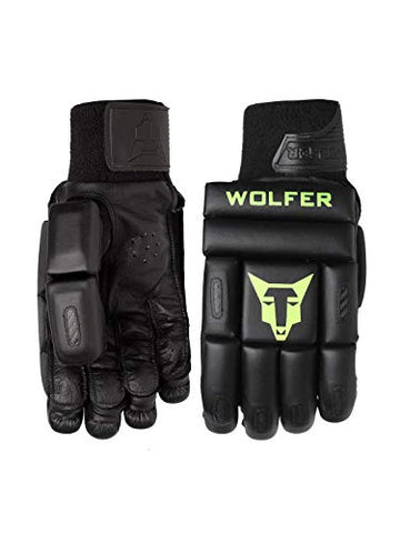 Image of WOLFER Featherweight Cricket Batting Gloves - Black (Right)