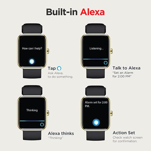 Image of boAt Xtend Smartwatch with Alexa Built-in, 1.69” HD Display, Multiple Watch Faces, Stress Monitor, Heart & SpO2 Monitoring, 14 Sports Modes, Sleep Monitor & 5 ATM Water Resistance(Pitch Black)