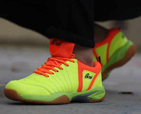 Image of B-Tuf Unisex's Green Badminton Shoes-4 (BT-SH-FIRE-GO-4)