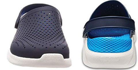 Image of Zerol Rubber Casual Sandals for Mens/Boys, Slippers & Flip Flops clog02 NblueRblue8 UK/India (42 EU)