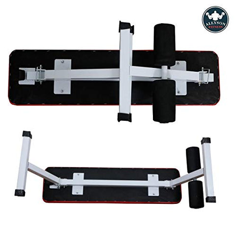 Image of ALLYSON FITNESS Foldable Flat Bench- Up to 500 kg Capacity Tested for Strength Training Multipurpose Fitness Exercise Gym Workout, Heavy Duty Weight Flat Bench for Home & Gym(Yellow)