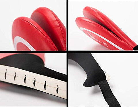Image of ELECTOMANIA ® Taekwondo Kick Pads, Durable Kicking Target Pads for TKD Karate Martial Arts Strike Training (Red)