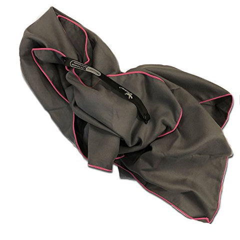 Image of Grasshopr Suede Sports Towel (Pack of 2, Dark Grey)
