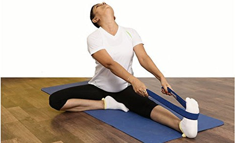 Image of Yogasya - Yoga Belt - 8 Feet Length - 1.5" Width - Yoga Props - for Safe, Perfect & Challenging Yoga Posture - Blue