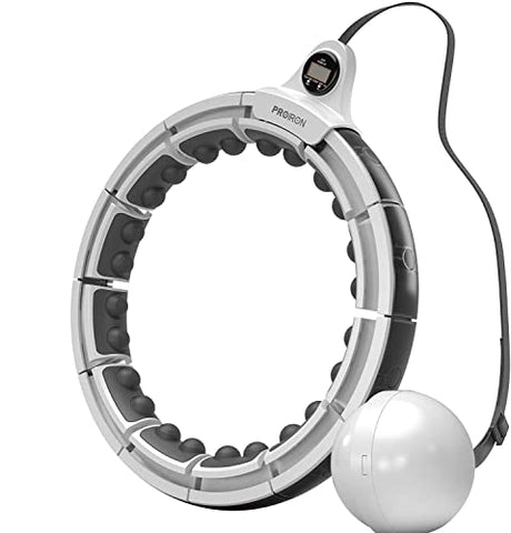 Image of PROIRON Smart Hula Hoops Fitness for Adults, Weighted Exercise Hula Hoop with Counter and Ball, Great for Men, Women, Beginner, Never Falling, Adjustable Size and Weight