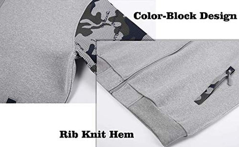 Image of Tracksuit Men 2 Piece Casual Sweatsuit for Men Yoga Set Winter Gym Jacket Warm Set Athletic Suit Gym Jackets Running Pants Fleece Lined Tracksuit