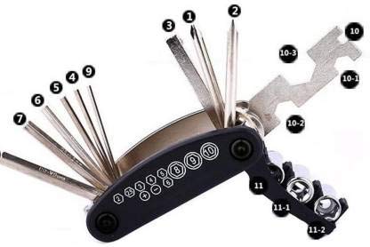 Image of Wavva 15 in 1 Multi-Function Bicycle Tools Sets Cycling Cycle Repair Tool KIT