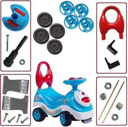 Image of Dillard's Doraemon Kids Magic Car/Swing Car Ride On Push Rider with Music for Girls & Boys (Blue)