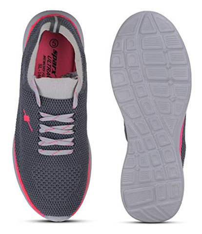 Image of Sparx Women SL-146 Grey Pink Sports Shoes