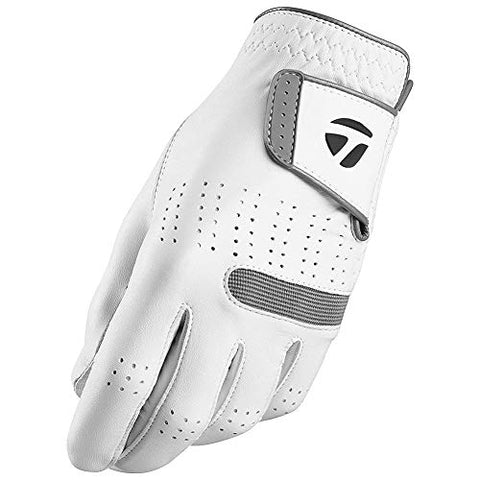 Image of TaylorMade Tour Preferred Flex Cadet Glove (White, Medium/Large), White(Medium/Large, Worn on Left Hand)