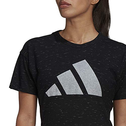 Image of adidas womens Win 2.0 Tee Black Melange 1X