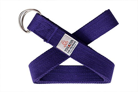 Image of Yogasya - Yoga Belt - 8 Feet Length - 1.5" Width - Yoga Props - for Safe, Perfect & Challenging Yoga Posture - Purple