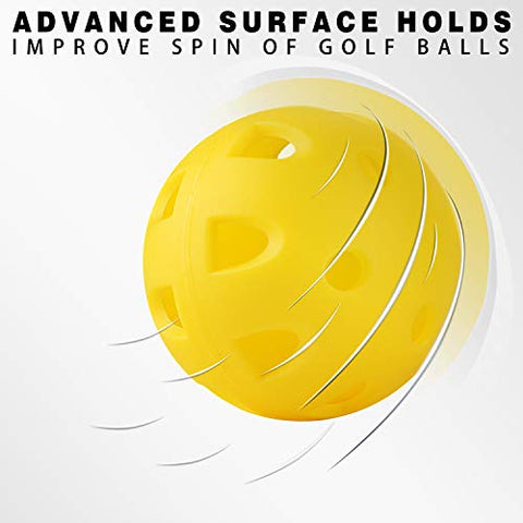 Image of Champkey IMPACTECH Hybrid Rubber Practice Golf Balls - Designed for True Practice,High Impact Training Golf Balls ,Indestructible and Resistant to Dents (Yellow, 12 Pack)