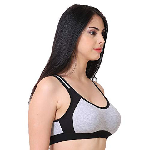 Image of new blue eyes Non Padded Cotton Gym Wear Daily Workout Sports Bra for Girls Pack of 3 (32)