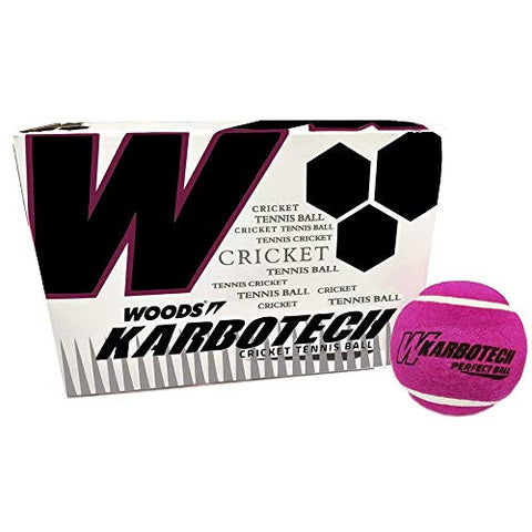 Image of Woods Leather Cricket Tennis Ball, Size Standard (Pink)