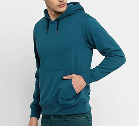 Image of Fab Ikshvaku Men's Fleece Hooded Hoodie (M, Air Force Blue)
