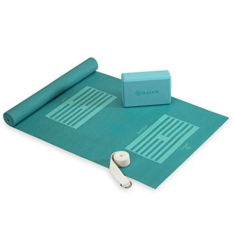 Image of Gaiam Yoga For Beginners Kit, Blue