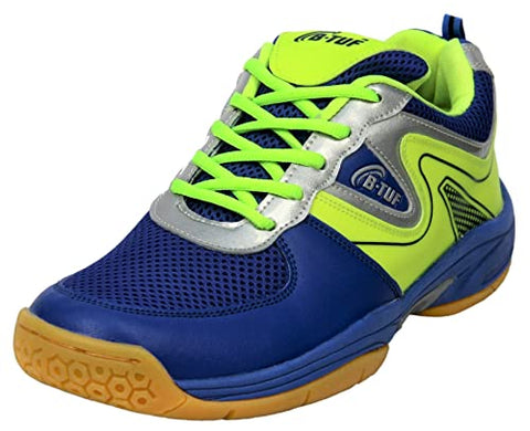 Image of B-TUF Women's Blue Green Badminton Shoe - 7 UK