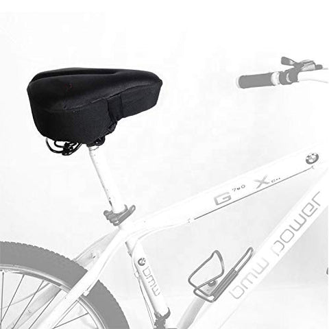 Image of Uniavo Waterproof Classic U12 Silica Gel and High-density Foam Bicycle Seat Cover for Wide Seats (Black)