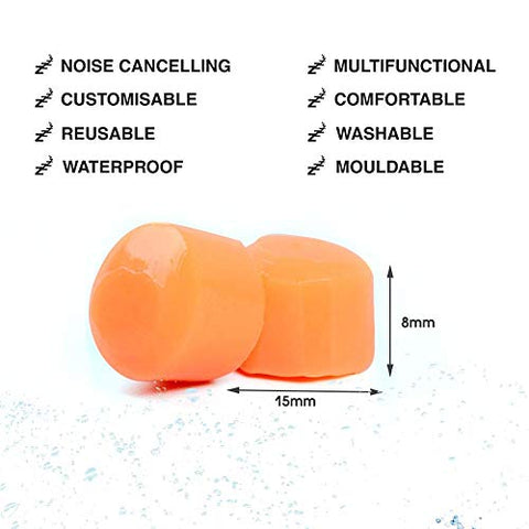 Image of Yeldou Waterproof Earplugs, Professional Silica Gel Swim Earplugs for Children Swimmers, Flexible Earplugs in Plastic Case Swimming Ear Plugs Ear Protector Water Protector for Unisex-Adult Swimmers