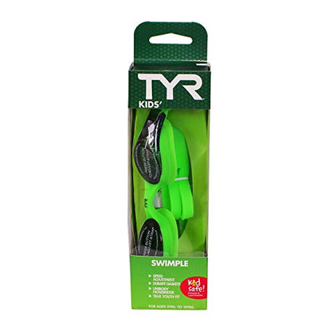 Image of TYR Swimples Swimming Goggles (Smoke, Green)