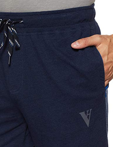 Image of Van Heusen Athleisure Men's Classic Fit Track Pants (50052_Blue Melange_M)