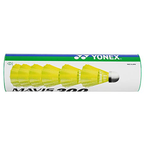 Image of Yonex Mavis 300 Green Cap Nylon Shuttlecock (Yellow)