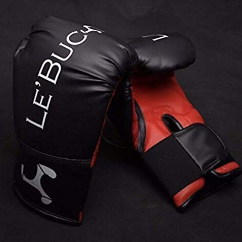 Image of Le Buckle Training Boxing Gloves 12 Oz (Black And Red)