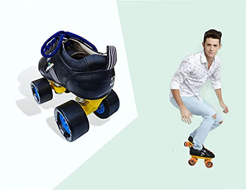 Image of Jaspo pro-10 Quad Shoe Skates (Blue, 6 UK(Foot Length 25.1 cms))