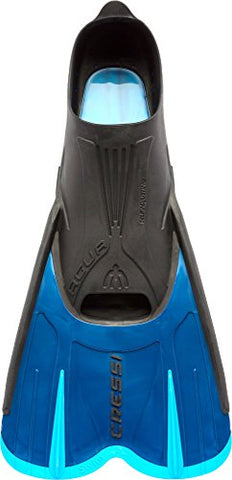 Image of Cressi Agua Short Fins for Swimming and Snorkeling, Blue, UK 12/13