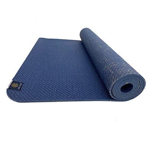 Image of Ida Yog Eco-Friendly Yoga Mat Sturdy Top Layer, Anti-Slip, Right Thickness (4 Millimeters) Bhoomi Practice mat in Cobalt Blue