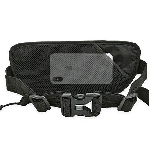 Image of DAITET Running Belt Waist Pack, Fanny Pack for Men&Women, Travel Money Belt, Waterproof Waist Bag, Adjustable Workout Belt Fits All Phone (Pure Black)