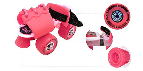 Image of Jaspo Toddlers Baby Kids Junior Pro Adjustable Roller Skates Combo (Up to 5 Years) (Derby Dolls PRO)