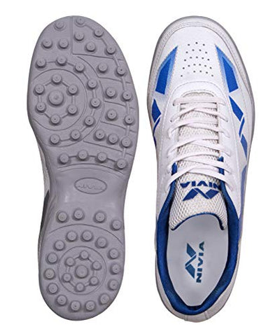 Image of NIVIA - - Step Out & Play 479WB Synthetic Hook-1 Cricket Shoes, UK 8 (White)