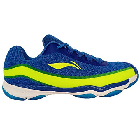 Image of Li-Ning RangerLiteIII Non-Marking Premium Badminton Shoes - Blue/Lime, 6 UK