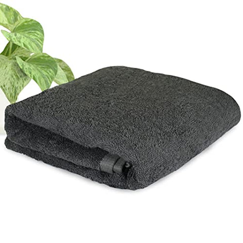 Image of Heelium Bamboo Bath Towel - 400 GSM, Ultra Soft, Quick Dry, Lightweight & Odour Free, 140 x 70 cm, Pack of 1, Grey