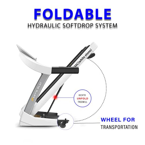 Image of TONING® Automatic Treadmill 3HP AC Motor LP-333AC Semi Commercial Treadmill with Extra Suspension Technology-White and Black, Further Any Inquiry 8447-417-417