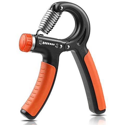 Image of Strauss Adjustable Hand Grip Strengthener, (Black/Orange)