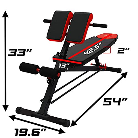 Image of Kobo EB-1013 Steel Multi Function Imported 10 Exercises Adjustable Dumbbell Bench with Preacher Curl for Home Gym (Black/Red)