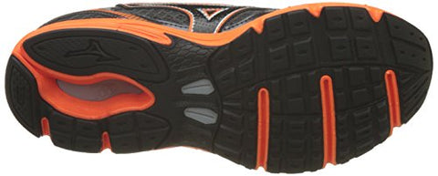 Image of Mizuno Men R673B1 Wave Impetus 4 Black/Orange Running Shoes-6 UK/India (39 EU) (J1GC161309)