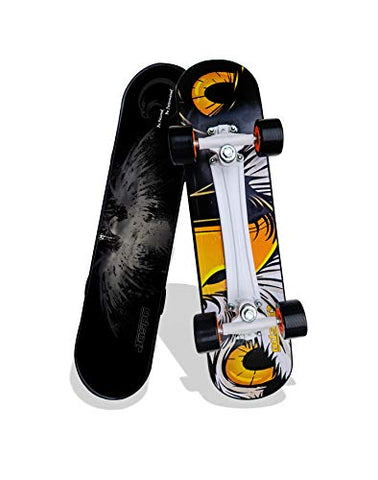 Image of jaspo Power Kids Fiber Skateboard for Beginners (Black, 6 Years & Above, 26" inches)
